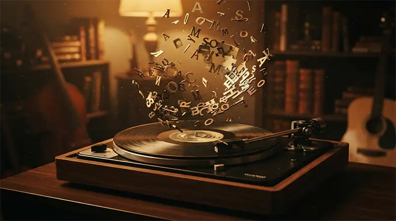 Vinilo reproduciendo canciones cuyos versos han generado múltiples interpretaciones.