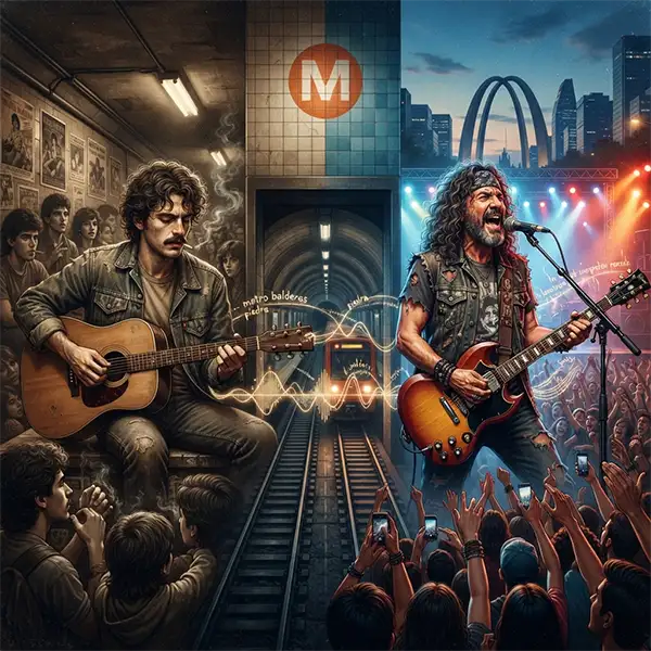 Debate sobre la autoría y reinterpretación de Metro Balderas entre Rockdrigo González y El Tri.