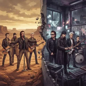 U2 dividido entre el sonido épico de The Joshua Tree y la reinvención experimental de Achtung Baby.