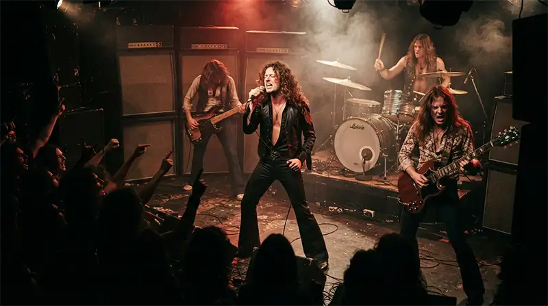 Una banda ficticia interpreta heavy metal en un pequeño club británico a comienzos de los años setenta.
