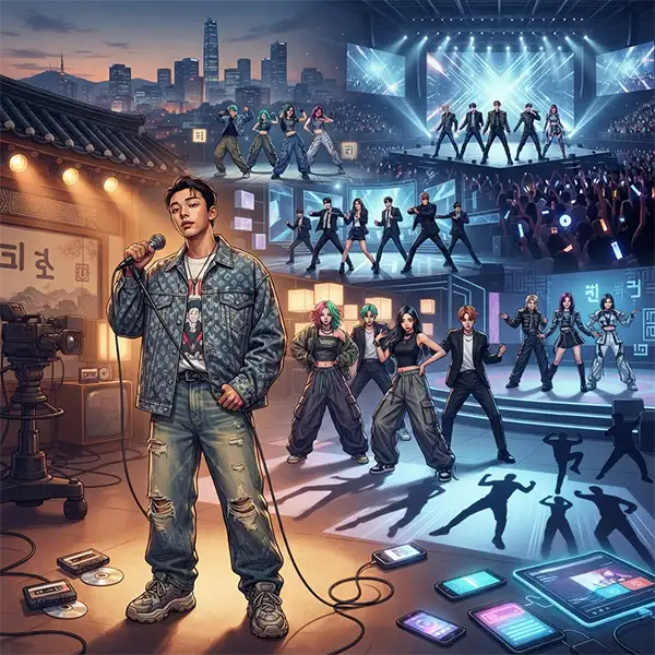 “Evolución del K-pop desde la revolución musical de los años noventa hasta su transformación en fenómeno mundial.”