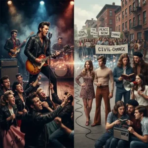 El Rock como posible motor de transformación social y como reflejo de los cambios culturales de mediados del siglo XX.