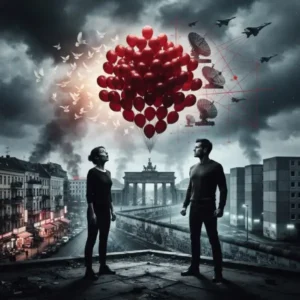 Nena Debate “Globos sobre un Berlín dividido mientras dos perspectivas opuestas los interpretan como inocencia o amenaza.”