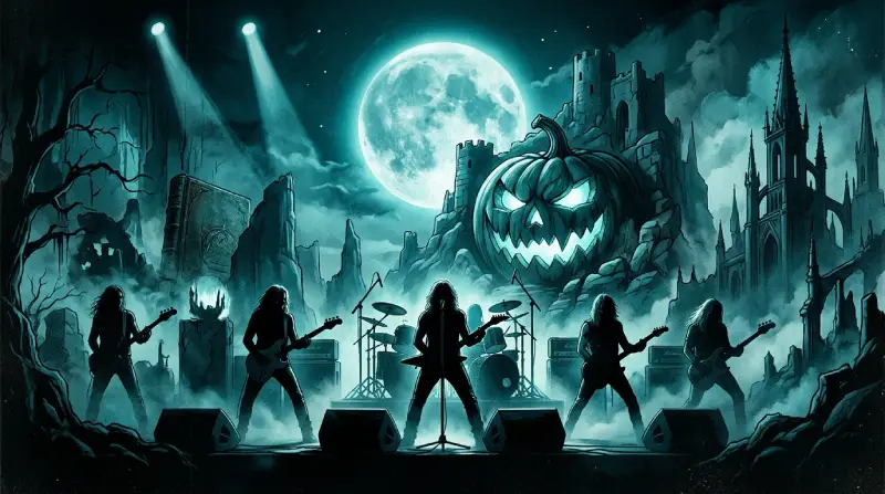 Helloween en la época de Keeper of the Seven Keys Part I, álbum que incluye la épica canción «Halloween».